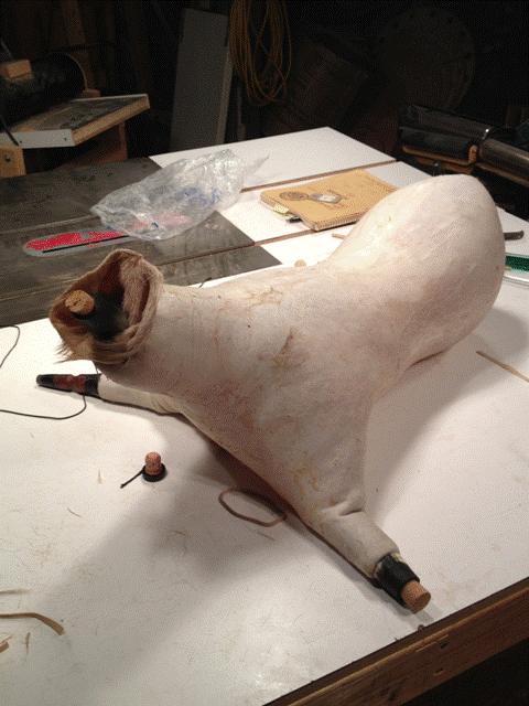 bag inflated before stretching